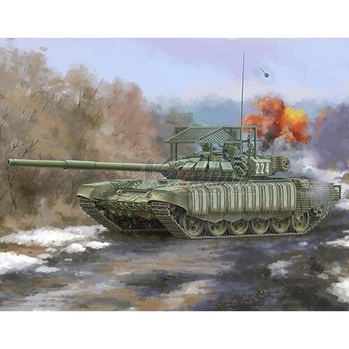 트럼페터 1/35 1/35 Russian T-72B3 with 4S24 Soft Case ERA &amp; Grating Armour 09610