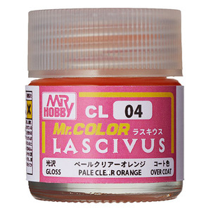 군제 락카 도료 CL04 LASCIVUS 페일 클리어 오렌지 유광 10ml
