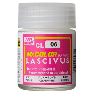 군제 락카 도료 CL06 LASCIVUS 클리어 화이트 유광 18ml