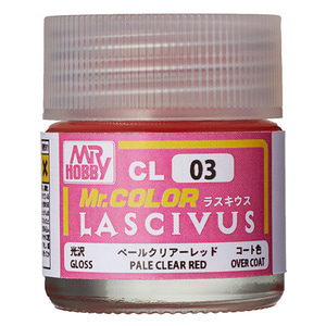 군제 락카 도료 CL03 LASCIVUS 페일 클리어 레드 유광 10ml