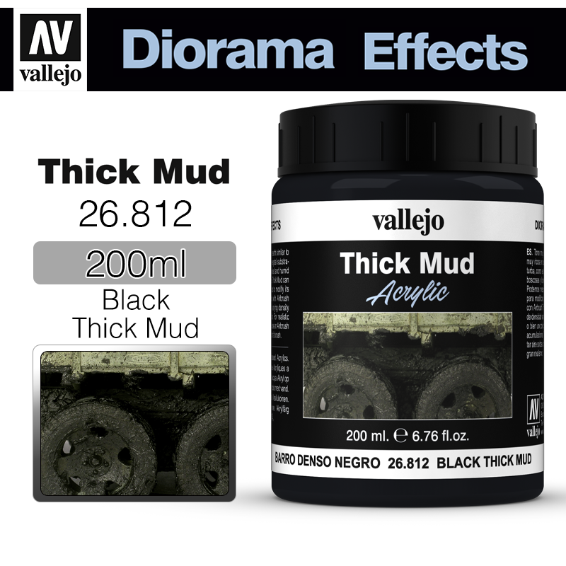 바예호 Thick Mud Texture Black Thick Mud 26812