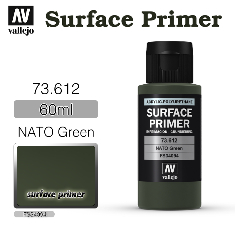 바예호 서페이서 프라이머 NATO Green 60m 73612