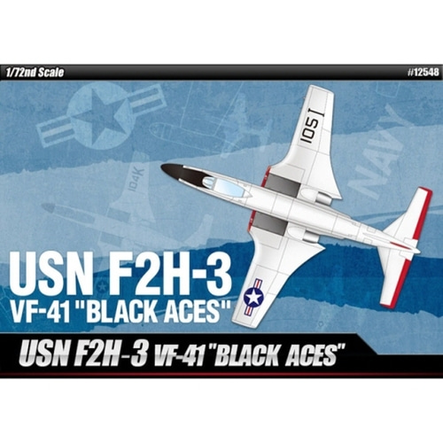 아카데미과학 1/72 미해군 F2H-3 VF-41 블랙에이스 12548