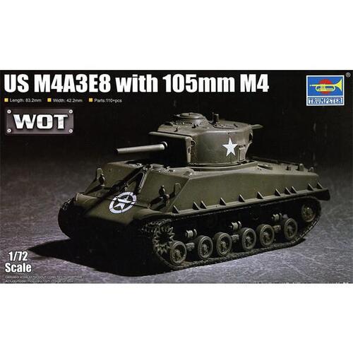 트럼페터 1/72 US M4A3E8 with 105mm M4 TRU07168