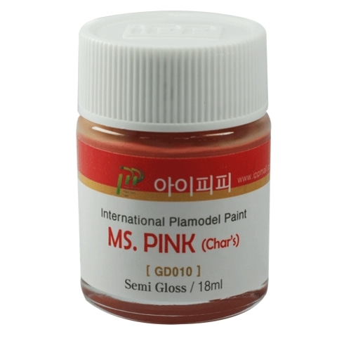 [IPP도료] MS.핑크(Char&#039;s) 반광 18ml (군제UG-10 동일칼라) 아이피피 락카 도료 [GD010]